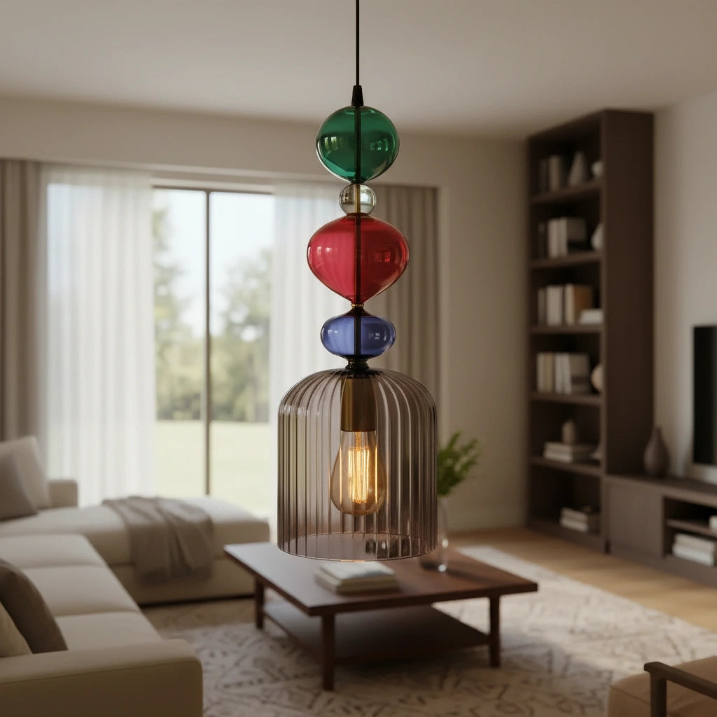 Blown Glass Hanging Lamp