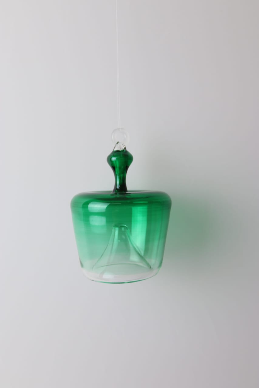Unique Blown Glass Bell Ornament