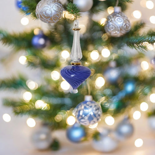 Blue Swirl Tree Decoration