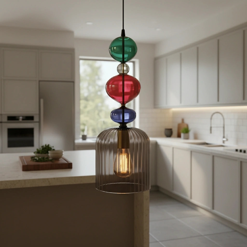 Blown Glass Hanging Lamp