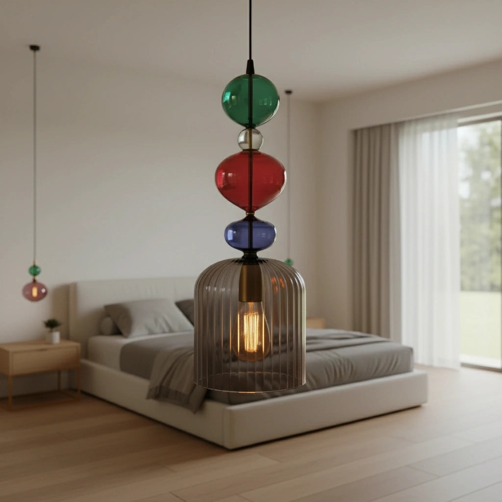 Blown Glass Hanging Lamp
