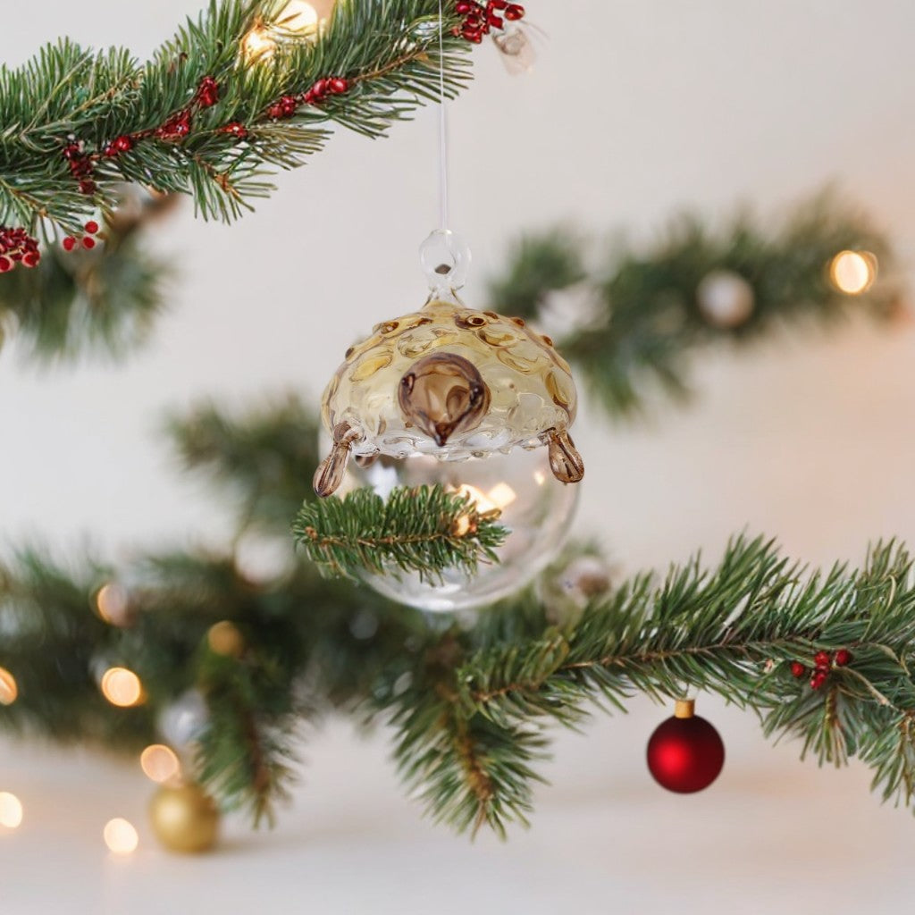 Handmade Glass Turtle Christmas Ornament
