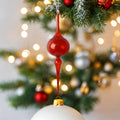Hand Blown Red Glass Christmas Ornament