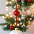 Hand Blown Red Glass Christmas Ornament
