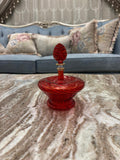 Handmade Red Glass Perfume & Oil Bottle,