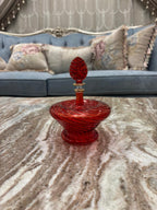 Handmade Red Glass Perfume & Oil Bottle,