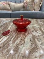 Handmade Red Glass Perfume & Oil Bottle,