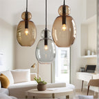 Handmade Glass Pendant Light Trio