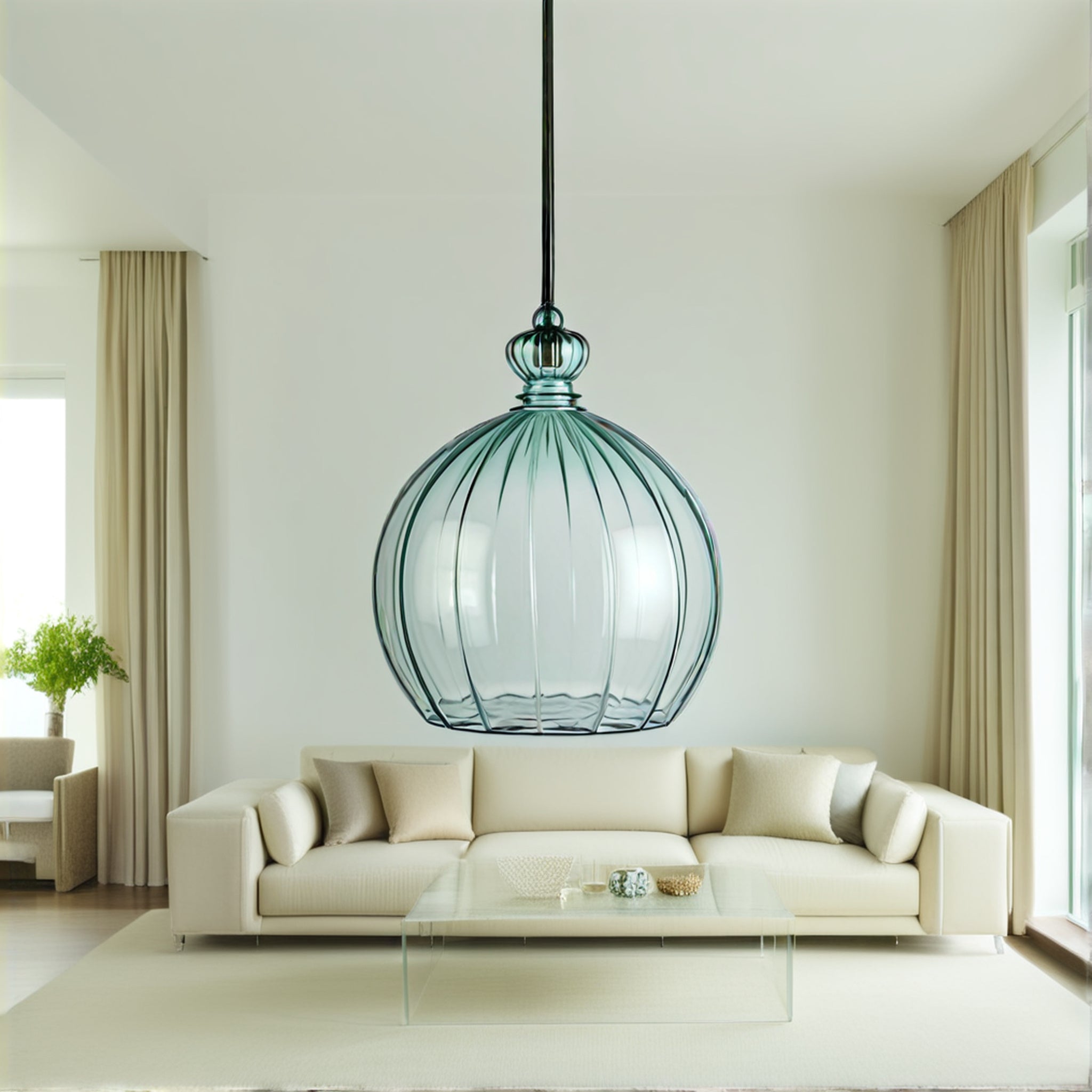 Handblown Glass Pendant Light