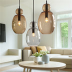 Handmade Glass Pendant Light Trio