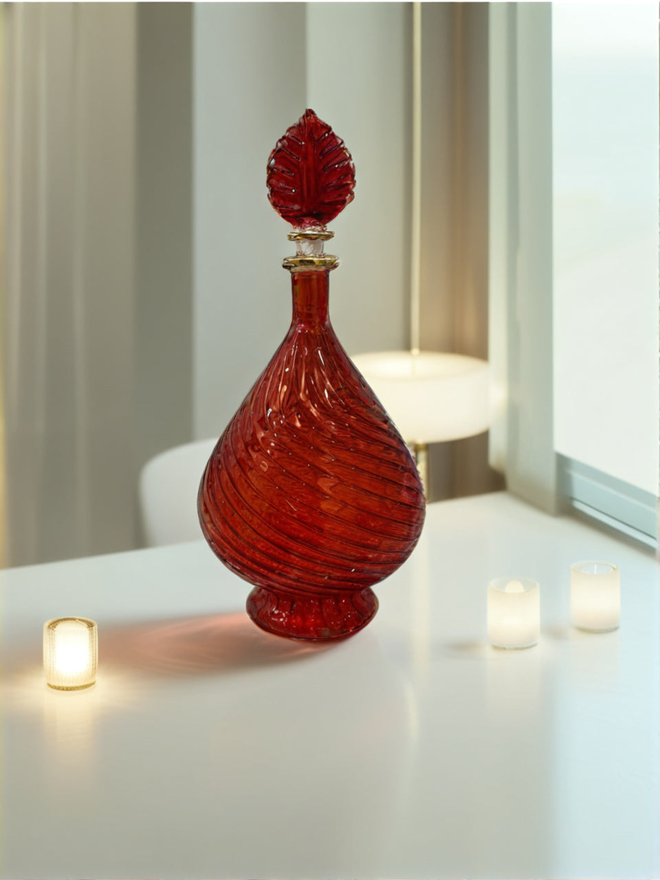 Handmade Teardrop Glass Perfume & Oil Bottle