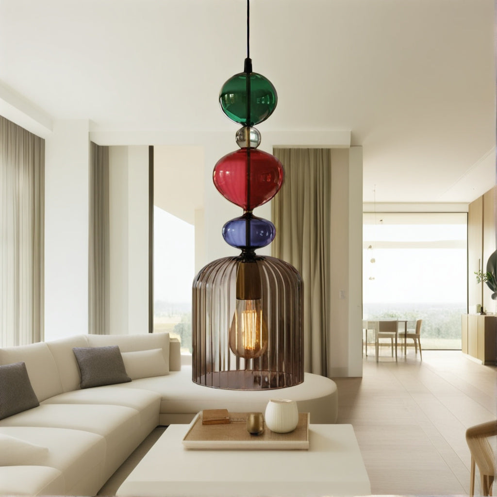 Blown Glass Hanging Lamp