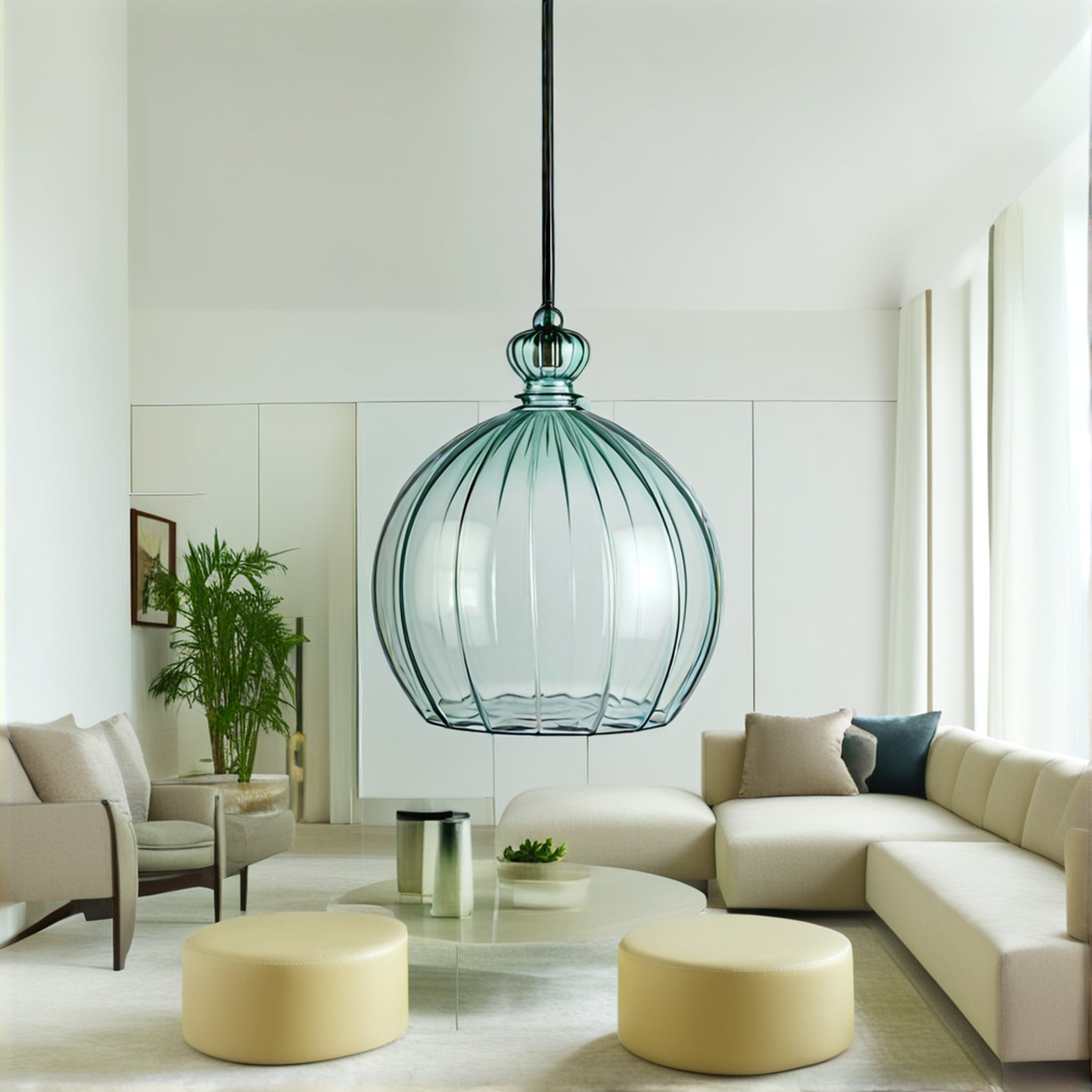 Handblown Glass Pendant Light