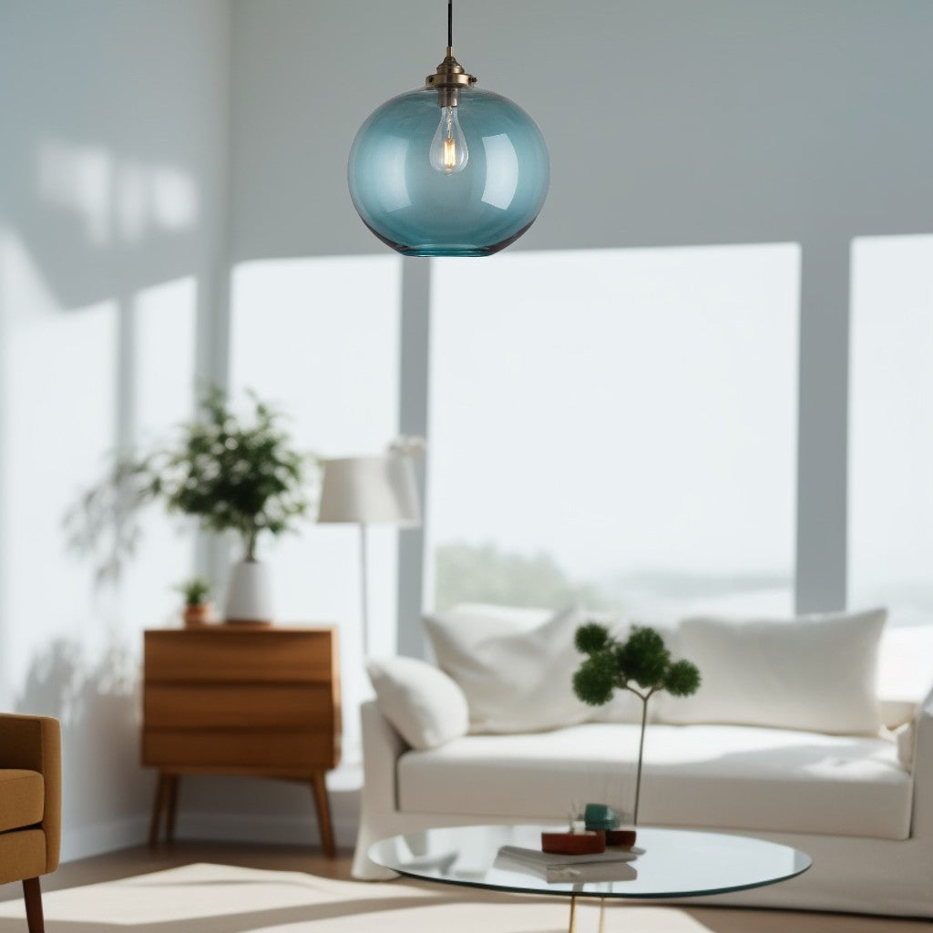 Glass hanging light