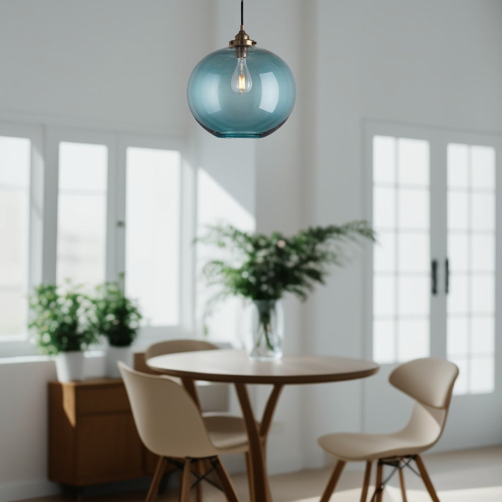 Glass hanging light