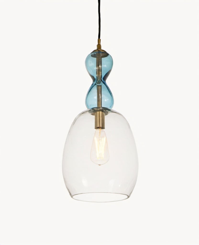 Glass art hanging light