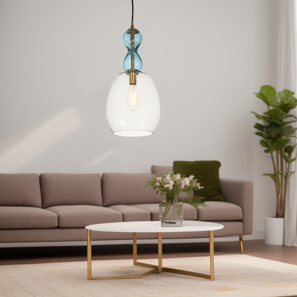 Glass art hanging light