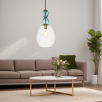 Glass art hanging light