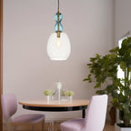 Glass art hanging light