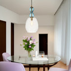 Glass art hanging light