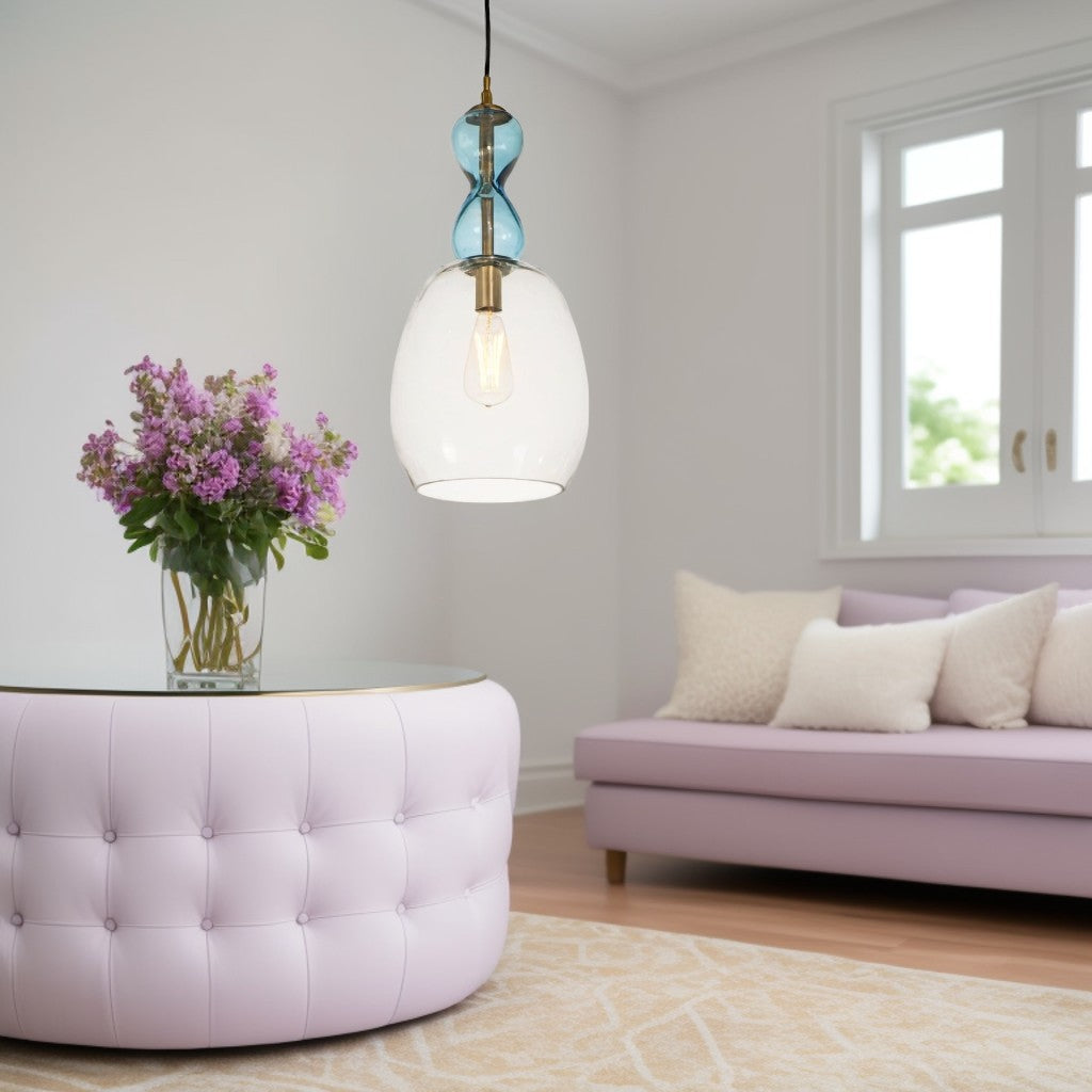 Glass art hanging light