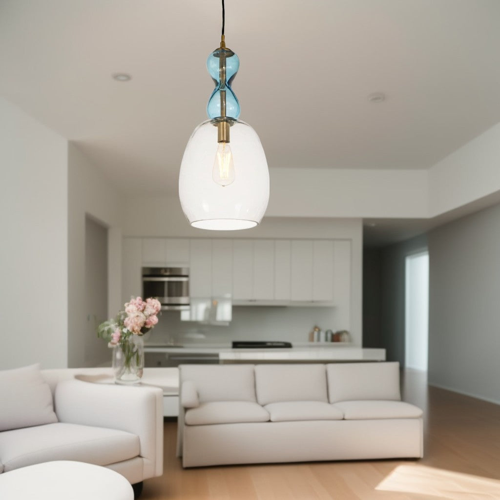 Glass art hanging light