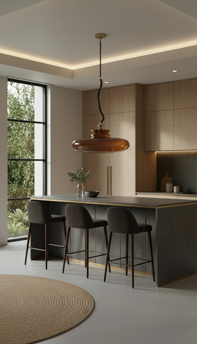 Luxury Pressed Glass Pendant